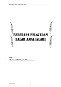 Image of Beberapa Pelajaran dalam Amal Islami