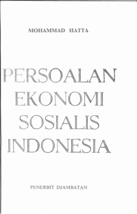 Image of Persoalan Ekonomi Sosialis Indonesia